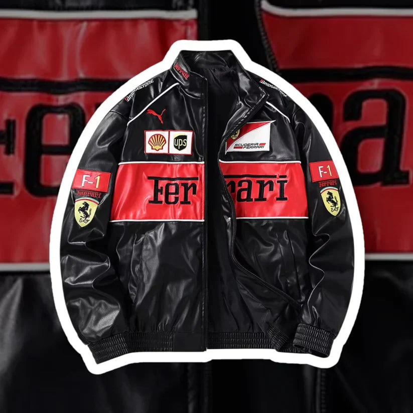 Retro F1 Leather Jacket β LIMITED EDITION