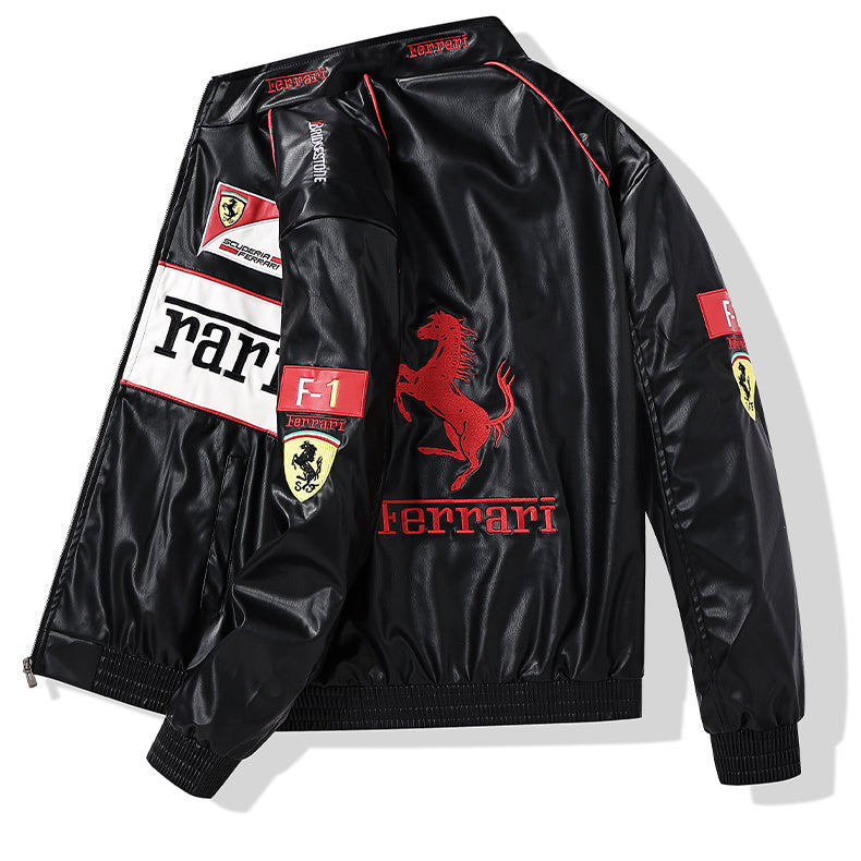 Retro F1 Leather Jacket β LIMITED EDITION