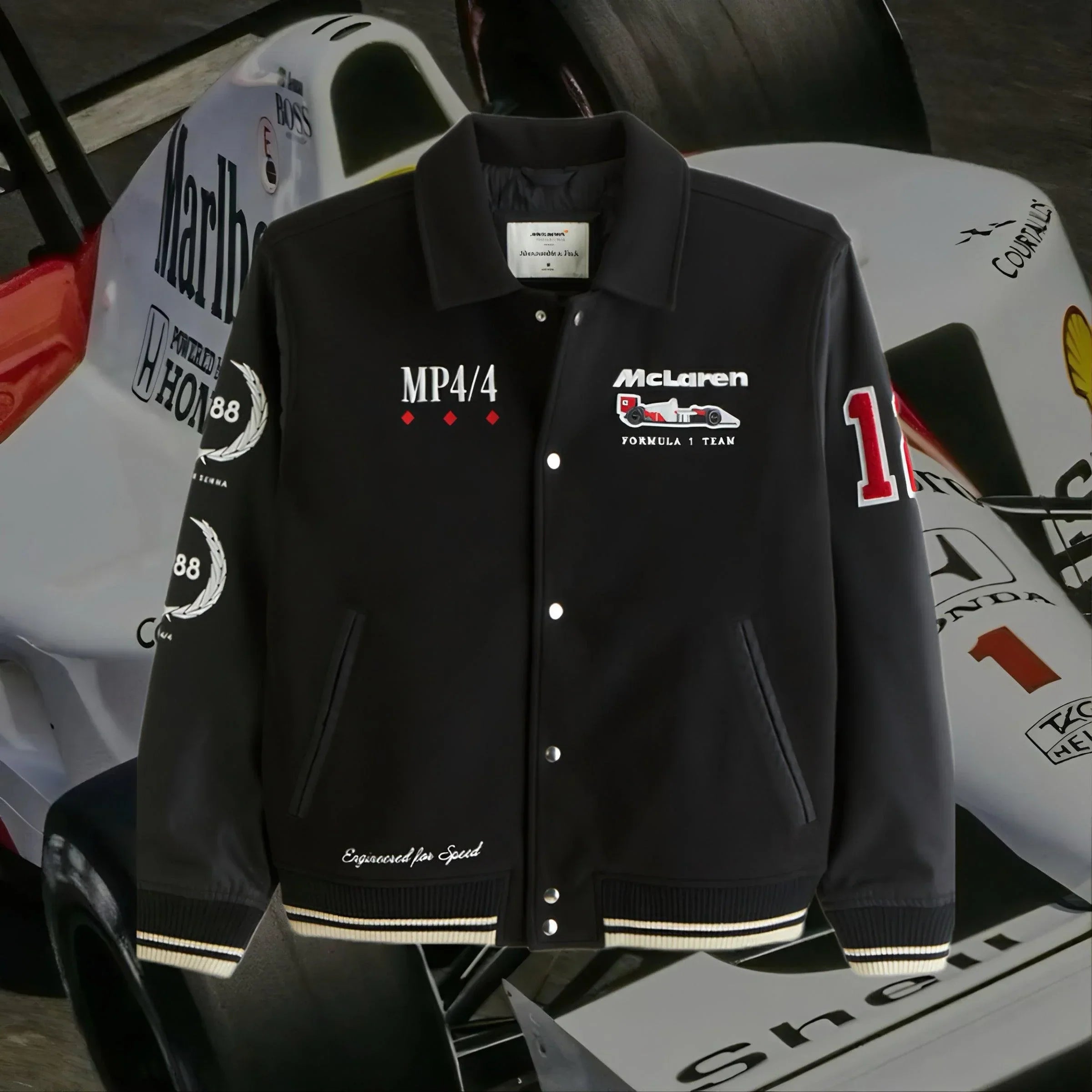 McLaren F1 Vintage Jacket – Fleece + Leather