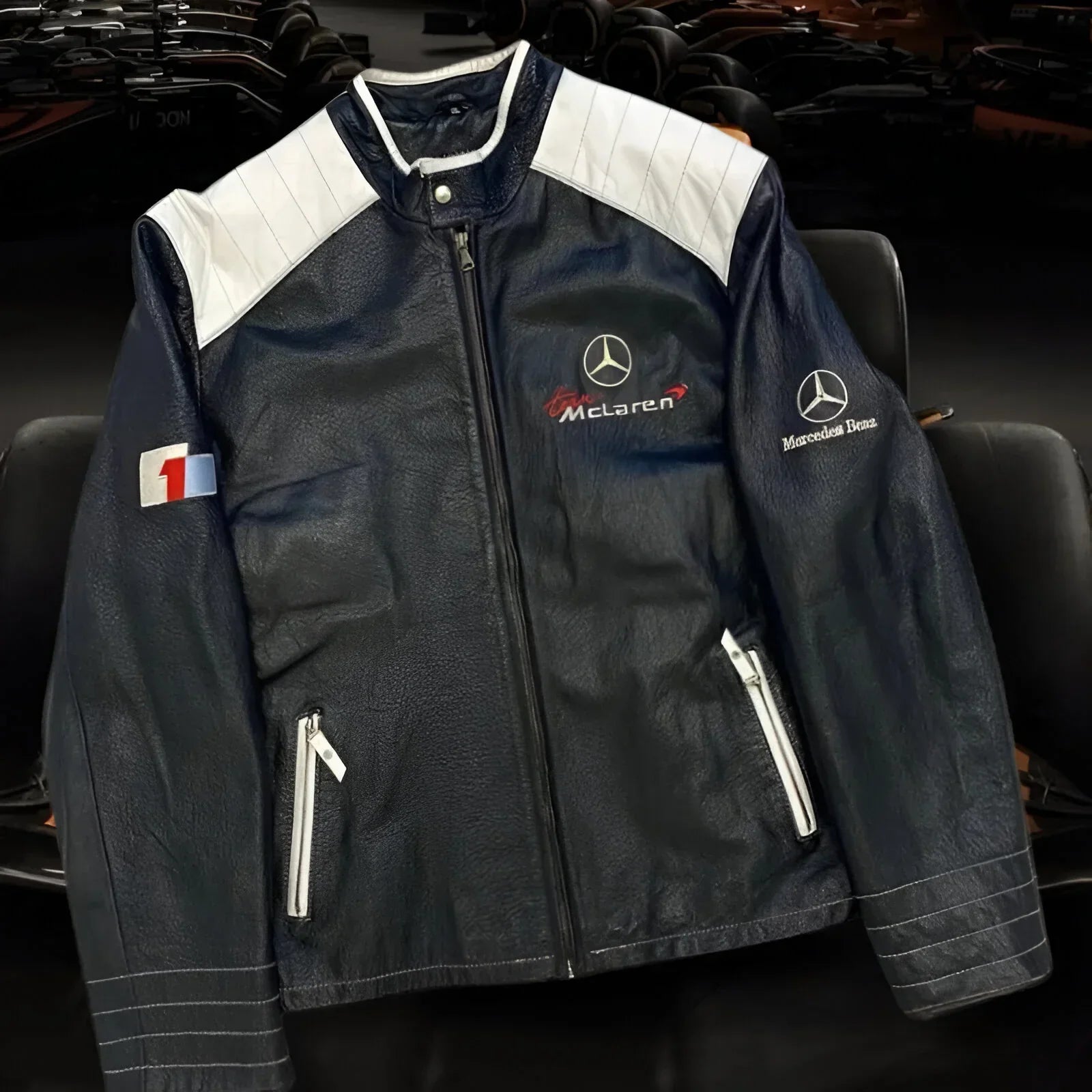 McLaren Black Vintage Leather Jacket - NEW RELEASE